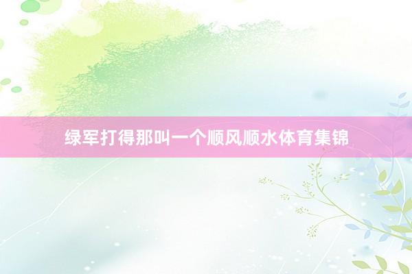 绿军打得那叫一个顺风顺水体育集锦