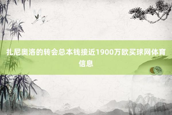 扎尼奥洛的转会总本钱接近1900万欧买球网体育信息
