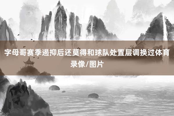 字母哥赛季遏抑后还莫得和球队处置层调换过体育录像/图片