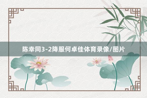 陈幸同3-2降服何卓佳体育录像/图片