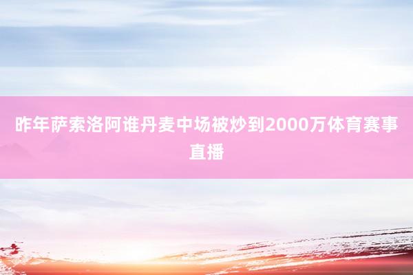 昨年萨索洛阿谁丹麦中场被炒到2000万体育赛事直播