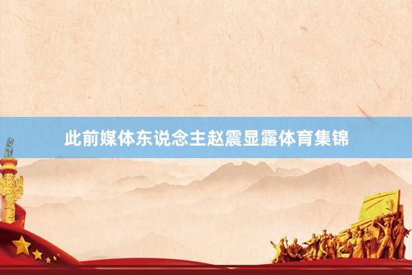 此前媒体东说念主赵震显露体育集锦