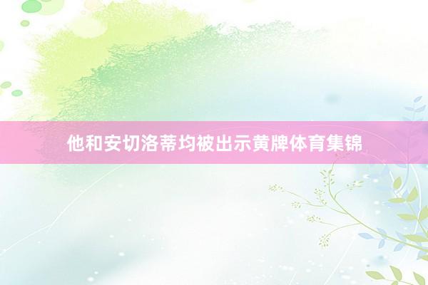 他和安切洛蒂均被出示黄牌体育集锦