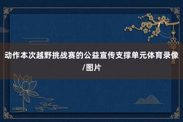 动作本次越野挑战赛的公益宣传支撑单元体育录像/图片