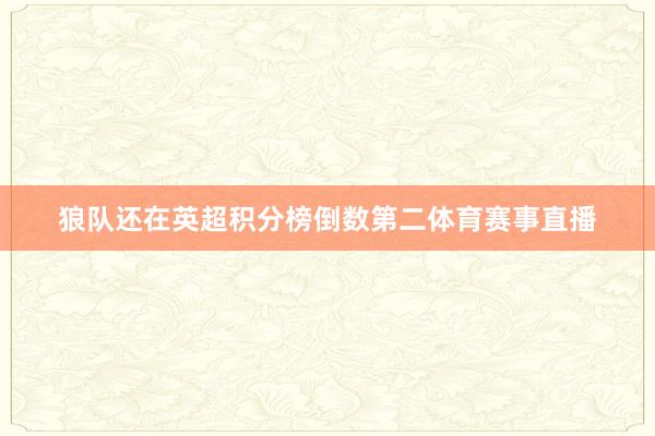 狼队还在英超积分榜倒数第二体育赛事直播
