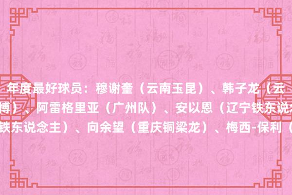 年度最好球员：　　穆谢奎（云南玉昆）、韩子龙（云南玉昆）、毛